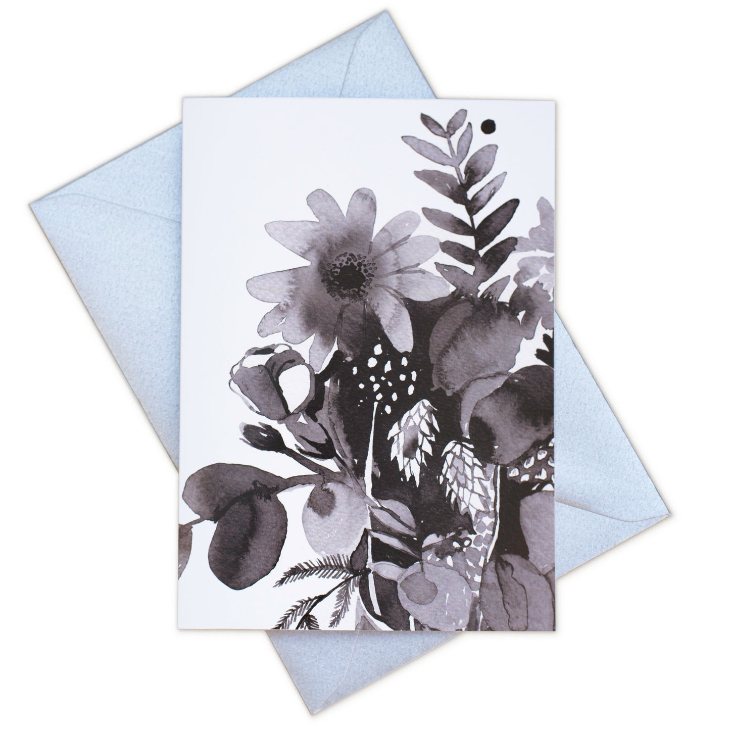 Greetings Card - Inky Bouquet