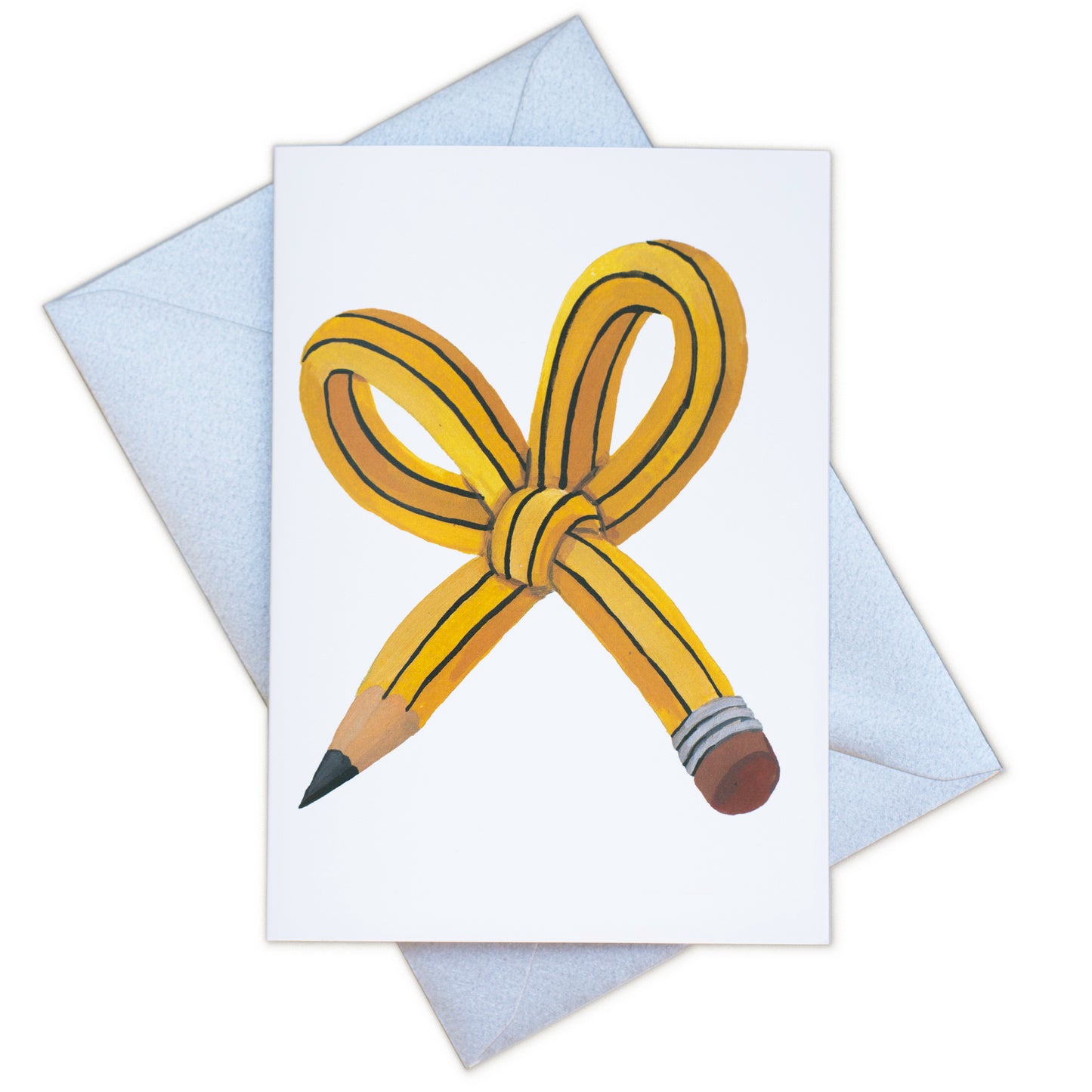 Greetings Card - Pencil Bow