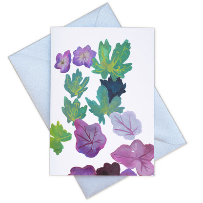 Greetings Card - Purple Garden