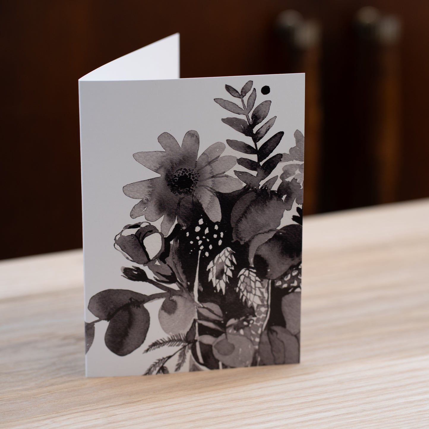 Greetings Card - Inky Bouquet