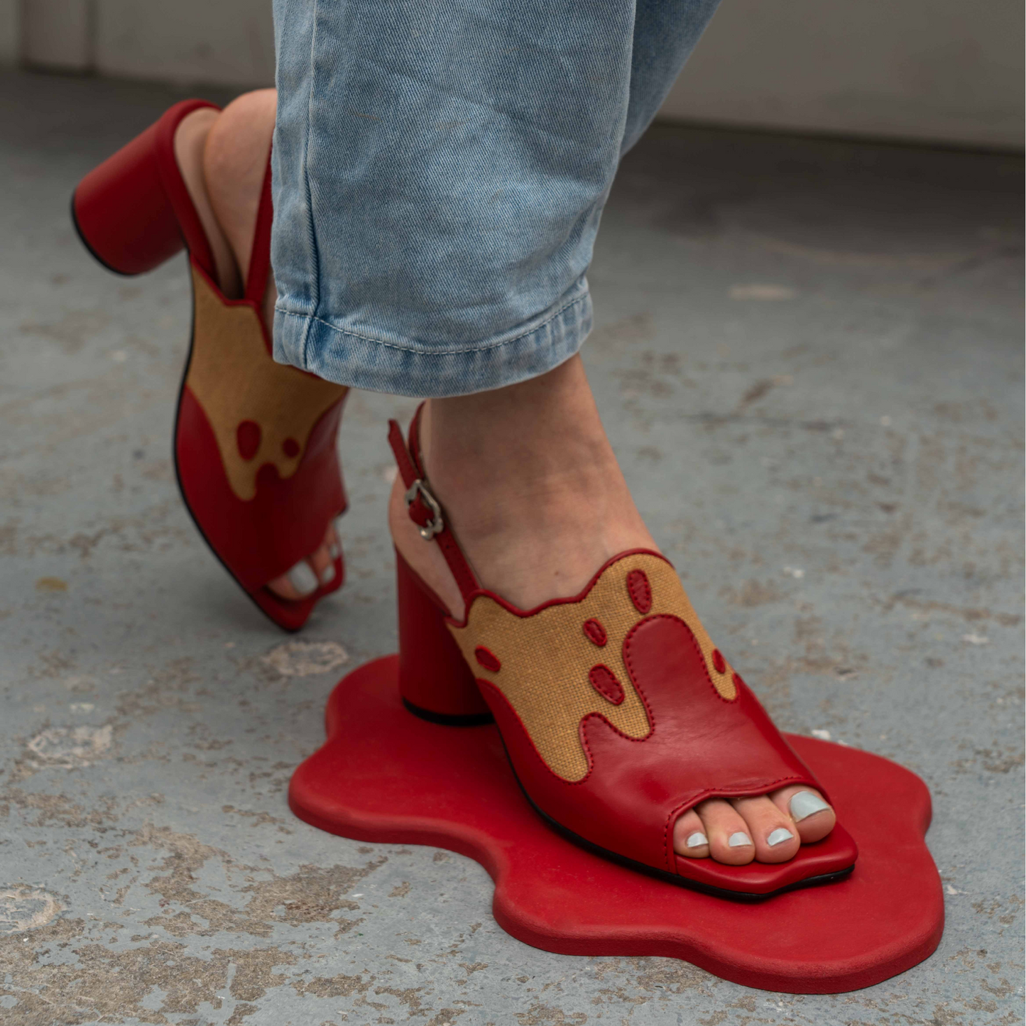 Splat Sandal - Red